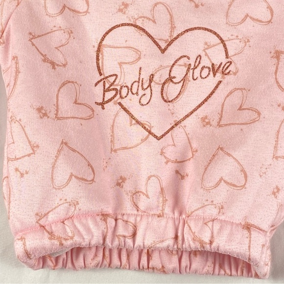 Body Glove Pink Heart Hooded Sweater Toddler Girl Size 3T - Picture 4 of 16